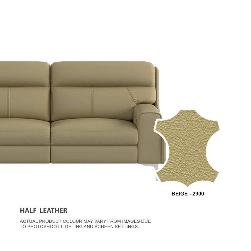 Clara Half Leather Cowhide 2 Seater Sofa
