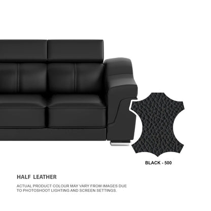Lyla Half Leather Cowhide 1 Seater Sofa