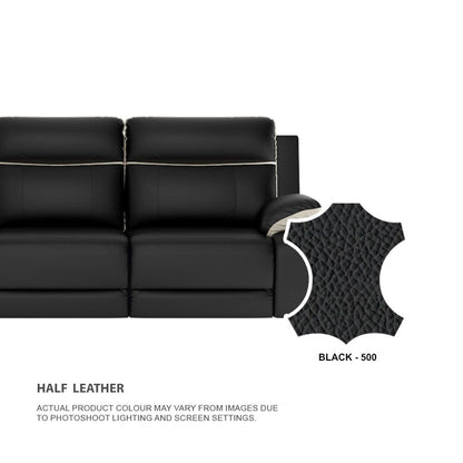 Nina Half Leather Cowhide 1 Seater Sofa