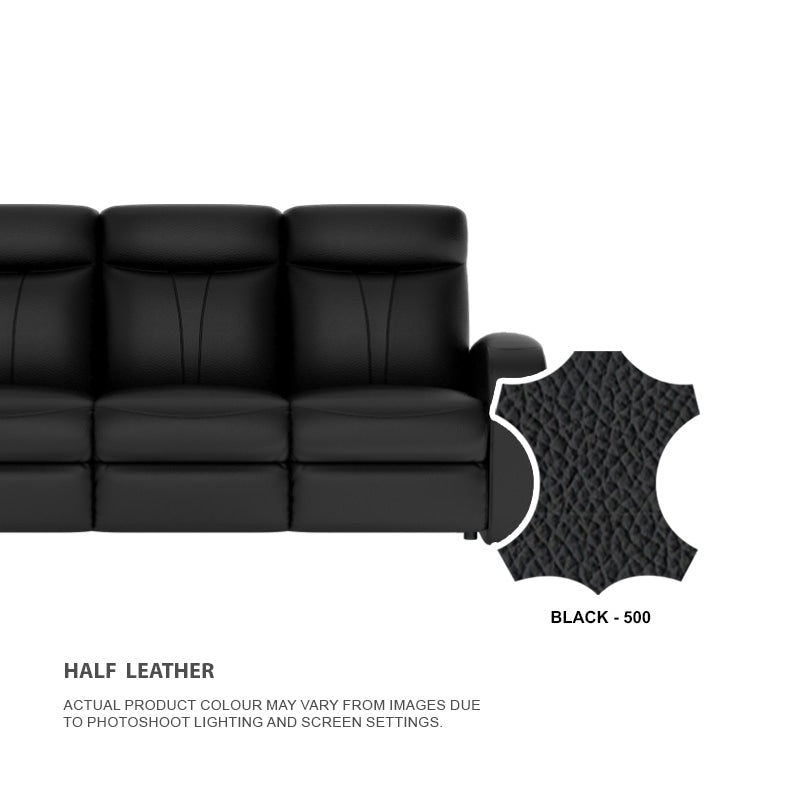 Alice Half Leather Cowhide 2 Seater Sofa