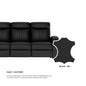 Alice Half Leather Cowhide 2 Seater Sofa