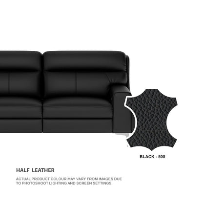 Clara Half Leather Cowhide 2 Seater Sofa