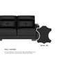 Kaylee Half Leather 1 Seater Sofa
