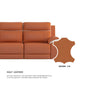Nina Half Leather Cowhide 4 Seater Sofa