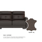 Kaylee Half Leather 3 Seater Sofa