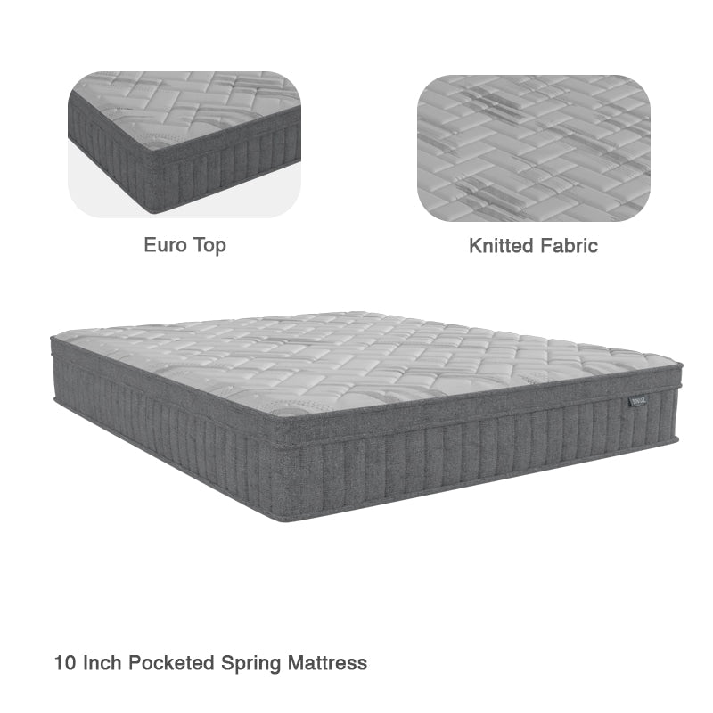 Snuz Mattress Series with Fabric Bed Frame Available Sizes 10 / 11 / 13 Inch