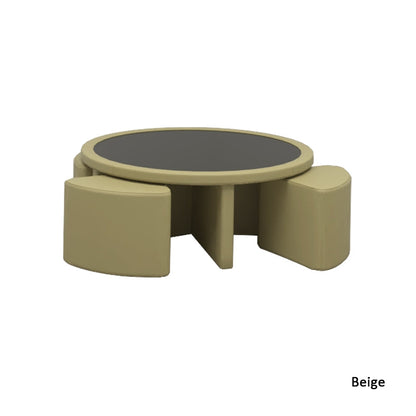AARON FAUX LEATHER COFFEE TABLE