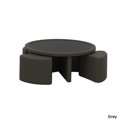 AARON FAUX LEATHER COFFEE TABLE
