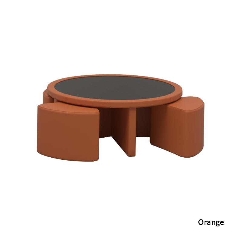 AARON FAUX LEATHER COFFEE TABLE