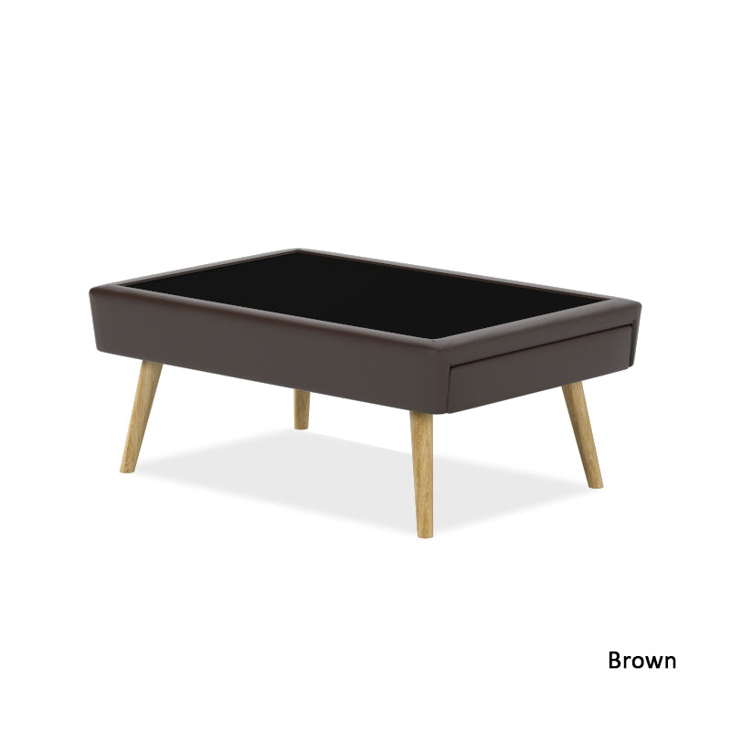 KAYDEN FAUX LEATHER COFFEE TABLE