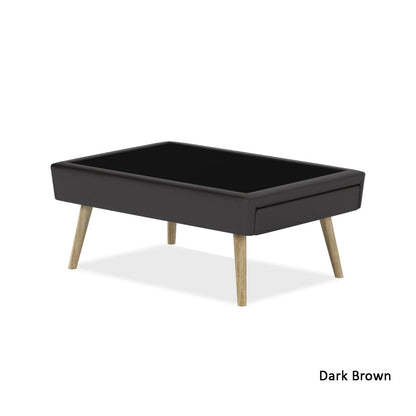KAYDEN FAUX LEATHER COFFEE TABLE