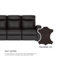 Alice Half Leather Cowhide 1 Seater Sofa