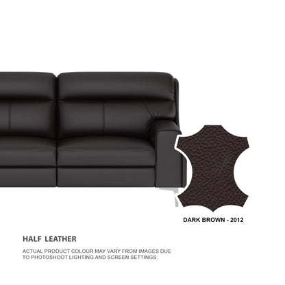 Clara Half Leather Cowhide 4 Seater Sofa
