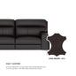 Clara Half Leather Cowhide 4 Seater Sofa