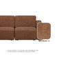 Jade Fabric 1 Seater Sofa