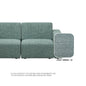 Jade Fabric 3 Seater Sofa
