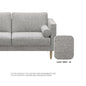 Leah Fabric 4 Seater Sofa