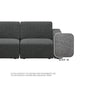 Jade Fabric 4 Seater Sofa