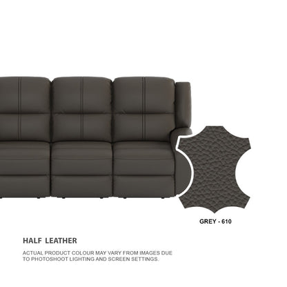 Alana Half Leather Cowhide 4 Seater Sofa