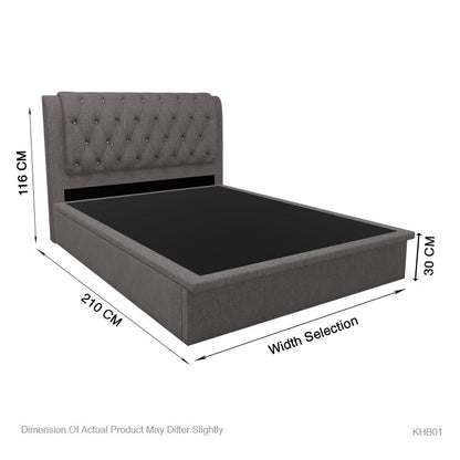Hunter Fabric Storage Bed 12 Inch