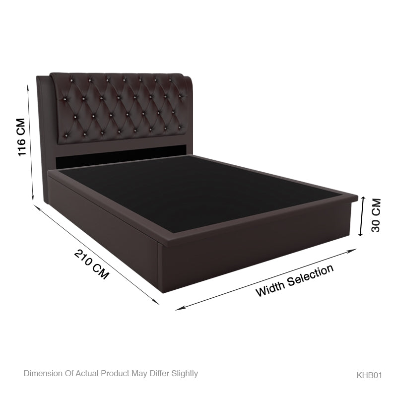 Hunter Faux Leather Storage Bed 12 Inch