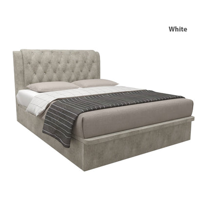 Hunter Velvet Fabric Storage Bed 16 Inch