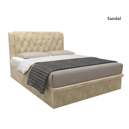 Hunter Velvet Fabric Storage Bed 16 Inch