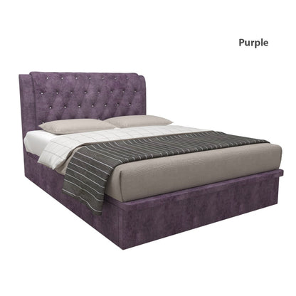 Hunter Velvet Fabric Storage Bed 14 Inch