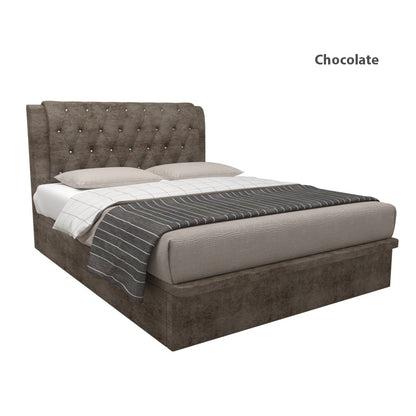 Hunter Velvet Fabric Storage Bed 12 Inch