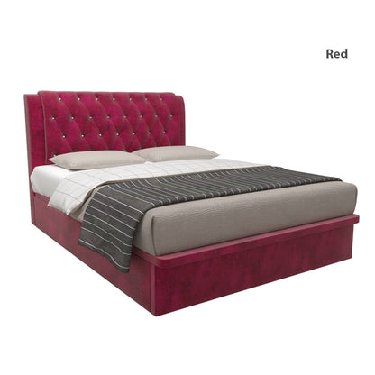 Hunter Velvet Fabric Storage Bed 14 Inch