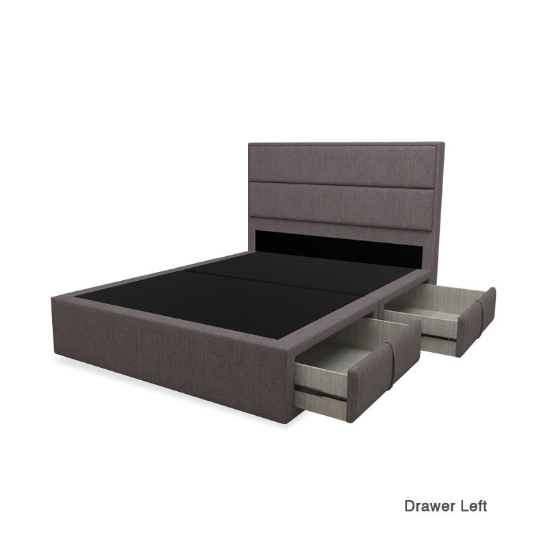 Calixto Fabric Drawer Bed with Drawer Left / Right