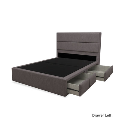 Calixto Fabric Drawer Bed with Drawer Left / Right