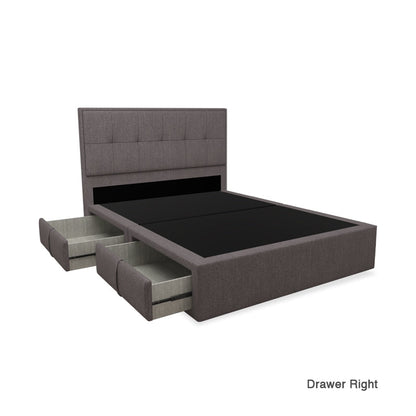 Carson Fabric Drawer Bed with Drawer Left / Right