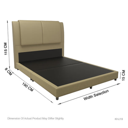 Saski Faux Leather Bed Frame