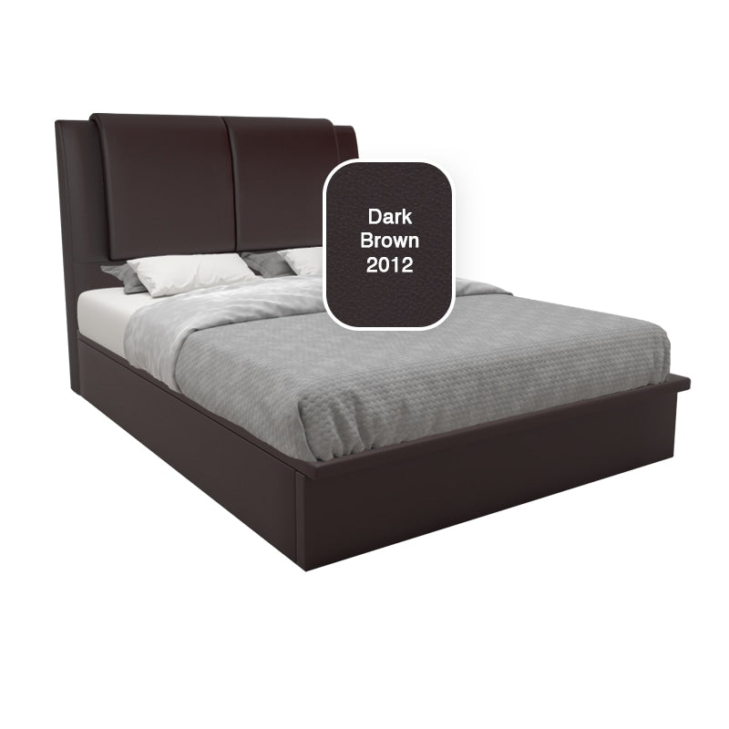 Saski Faux Leather Storage Bed 12 Inch