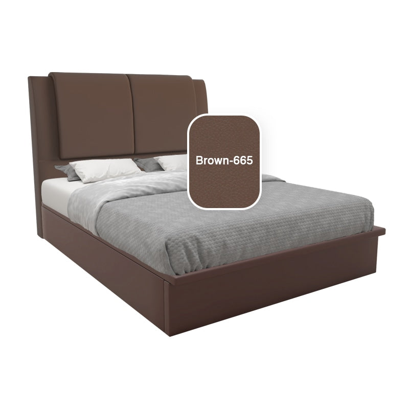 Saski Faux Leather Storage Bed 12 Inch