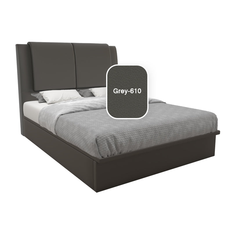 Saski Faux Leather Storage Bed 12 Inch