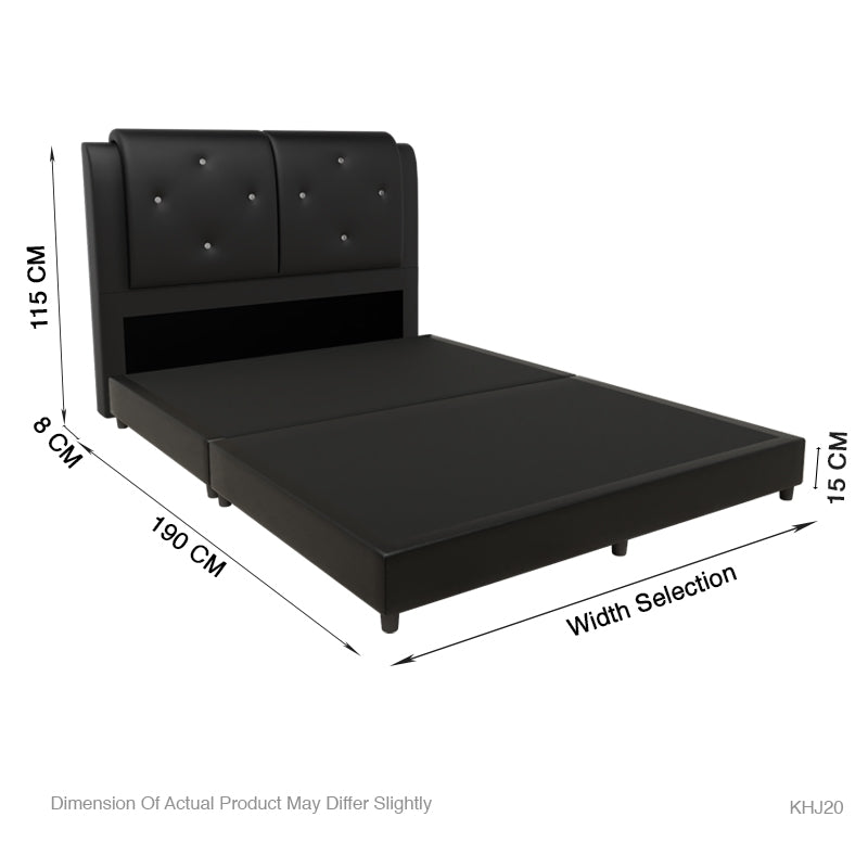 Chalice Faux Leather Bed Frame
