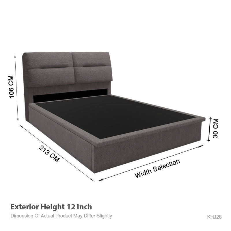 Vezzana Fabric Storage Bed 12 Inch