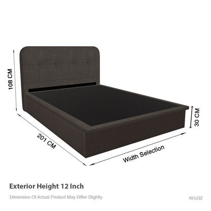 Matto Fabric Storage Bed 12 Inch