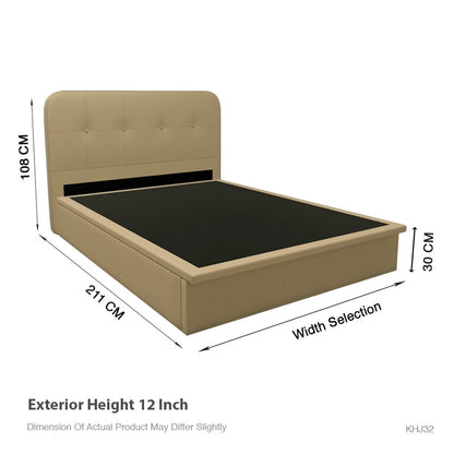 Matto Faux Leather Storage Bed 12 Inch