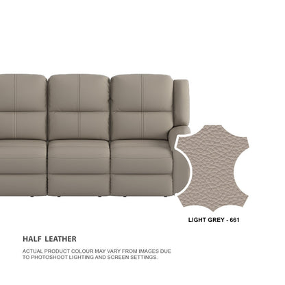 Alana Half Leather Cowhide 4 Seater Sofa