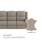 Alana Half Leather Cowhide 4 Seater Sofa