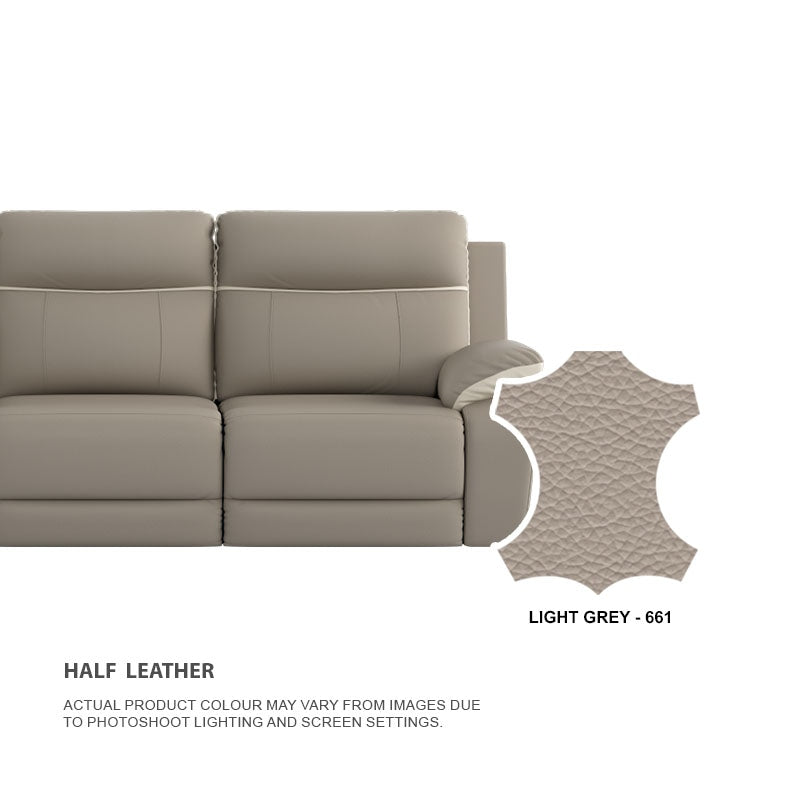 Nina Half Leather Cowhide 4 Seater Sofa