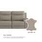Nina Half Leather Cowhide 4 Seater Sofa