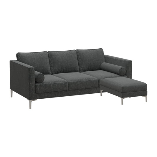Leah Fabric 3 Seater with Stool Sofa (2.0 M)