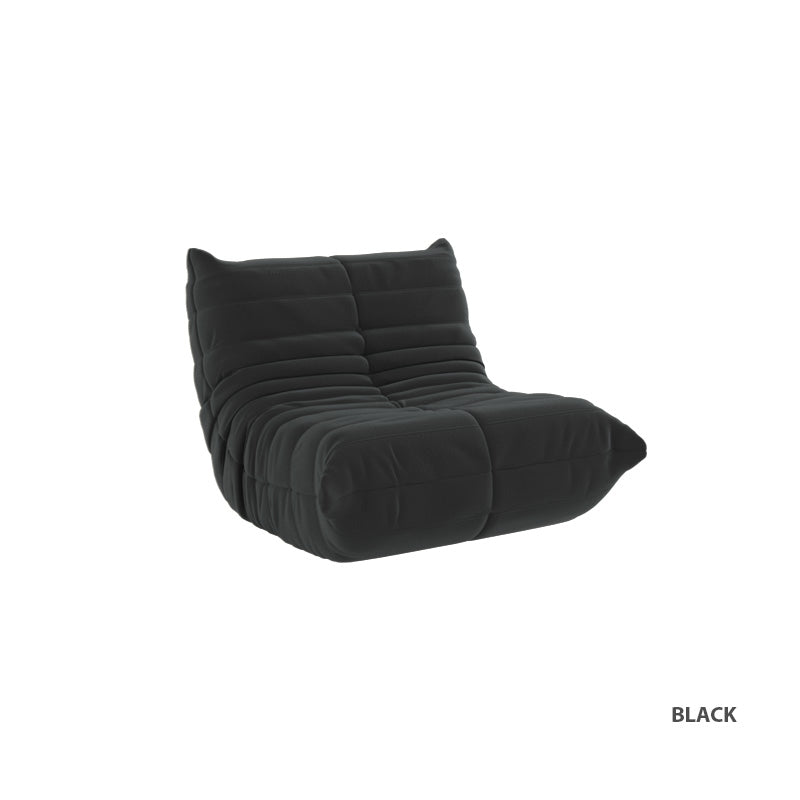 Kiara Lazy Caterpillar Leathaire Couch Ergonomic Design 1 Seater Sofa