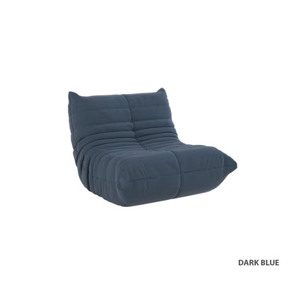 Kiara Lazy Caterpillar Leathaire Couch Ergonomic Design 1 Seater Sofa