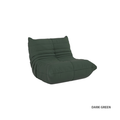 Kiara Lazy Caterpillar Leathaire Couch Ergonomic Design 1 Seater Sofa