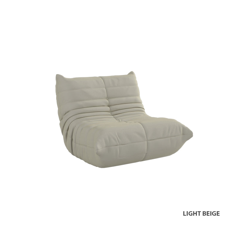 Kiara Lazy Caterpillar Leathaire Couch Ergonomic Design 1 Seater Sofa